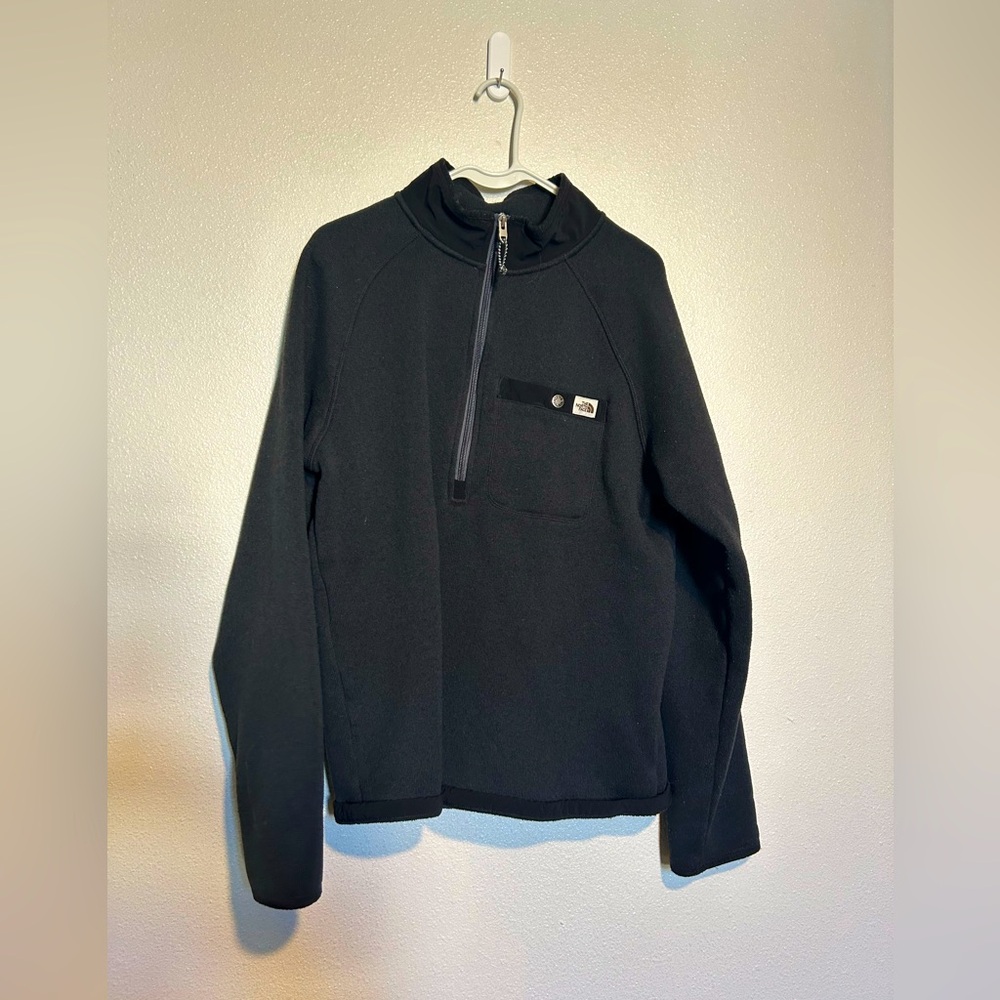 The North Face Black Quarter Zip with Sherpa Interior